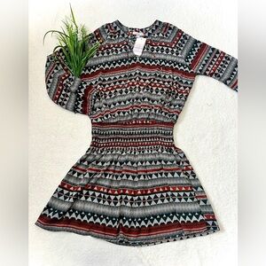 Allison Joy EVEREVE NWT Tribal Drop Waist Dress - Size Small
